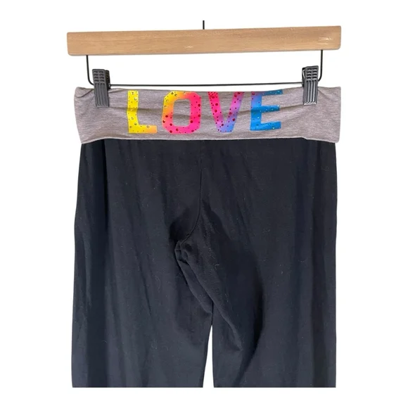 SO Authentic American Heritage Original Yoga Pants Black Gray Size Small Love - Picture 5 of 8